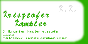 krisztofer kampler business card